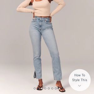 Abercrombie 90s Ultra High Rise Straight Jeans